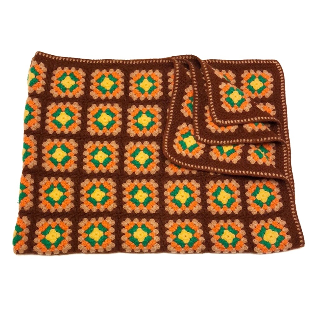 crochet granny square throw blanket